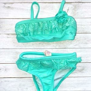Two Piece Turquoise Swimsuit
